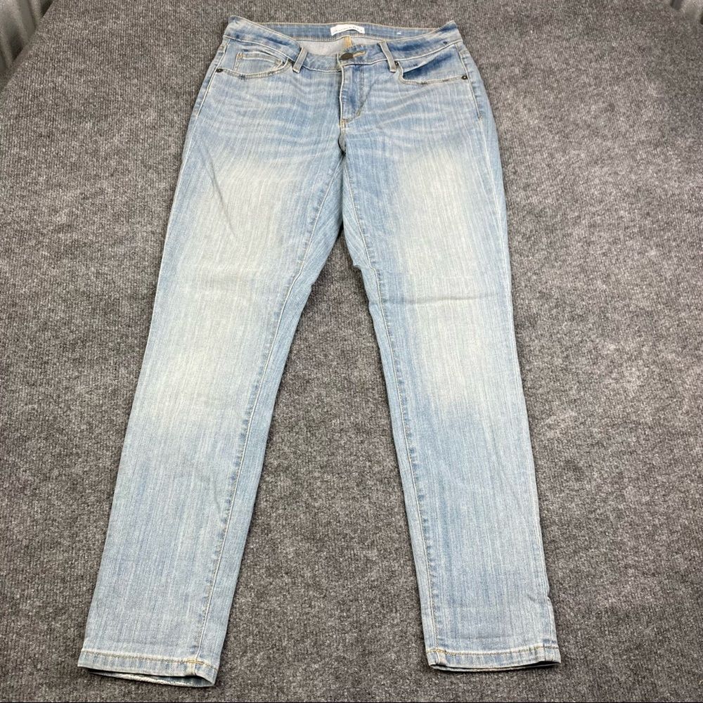 Loft curvy skinny crop jeans light wash size 26/2